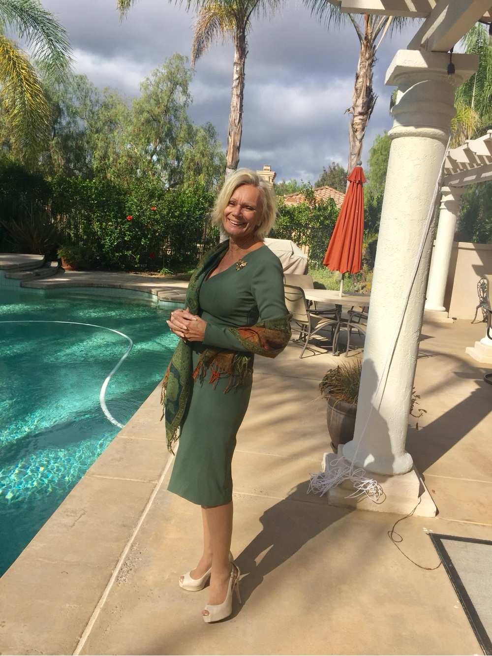Olive Green Sheath Dress